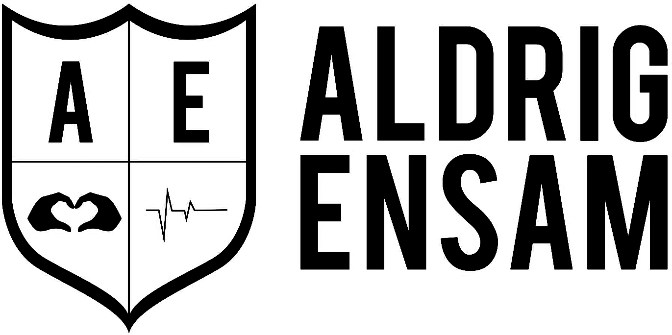 aldrigensam